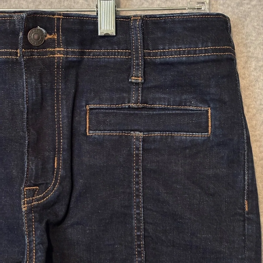 American Eagle Womens 10 Micro Shorts Denim Stretch High Rise Dark Wash Blue NWT